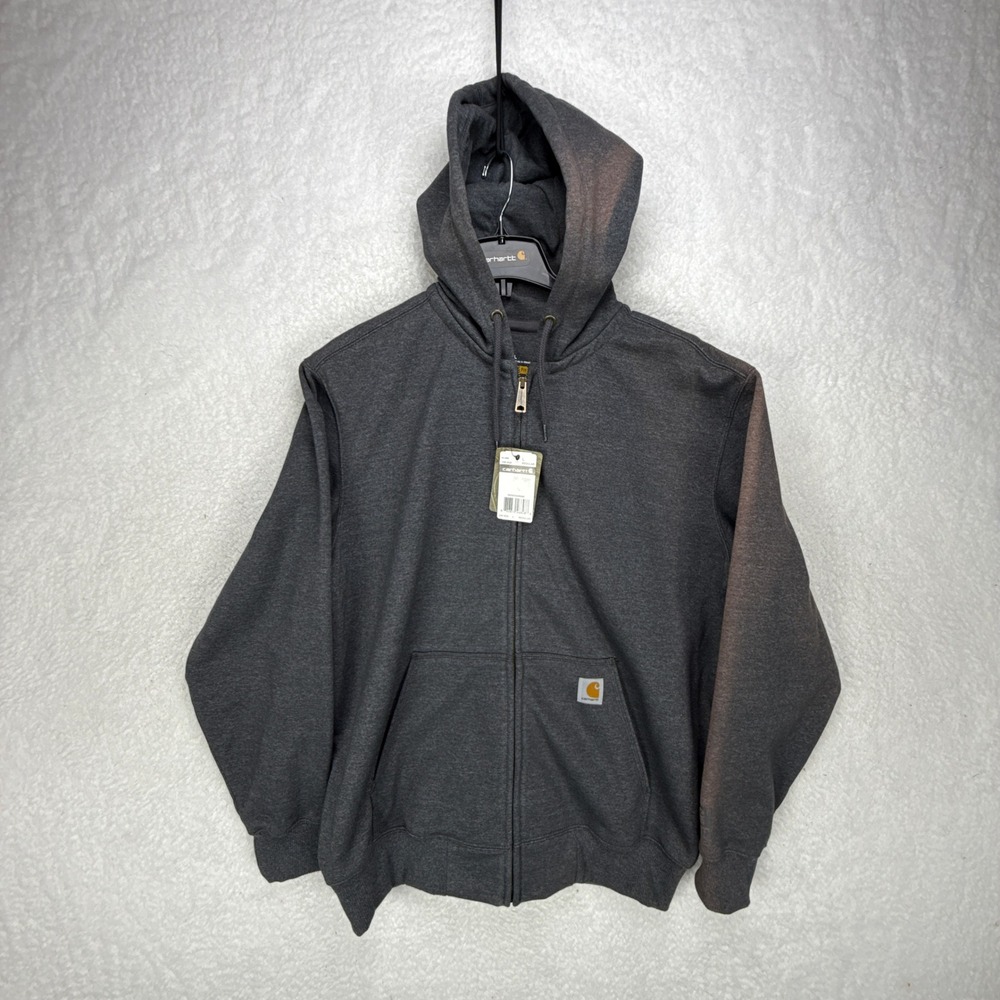 Carhartt Rain Defender Full Zip Hoodie Mens Large 100614 Carbon Heather Gray NWT